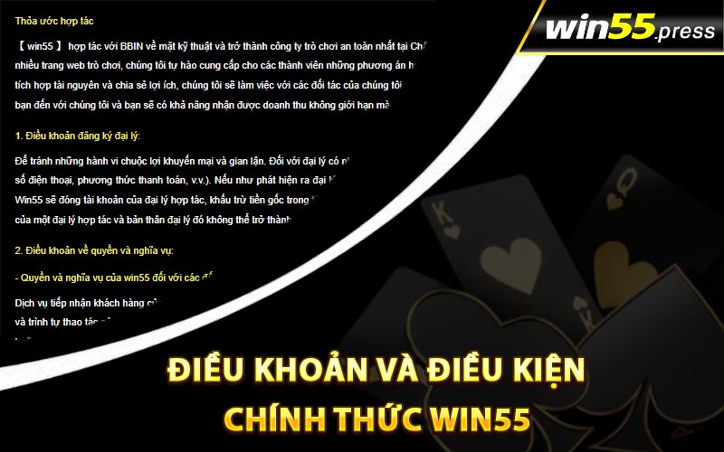 Điều khoản và điều kiện chính thức Win55