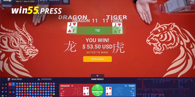 Khám phá chi tiết luật Dragon Tiger tại nhà cái Win55